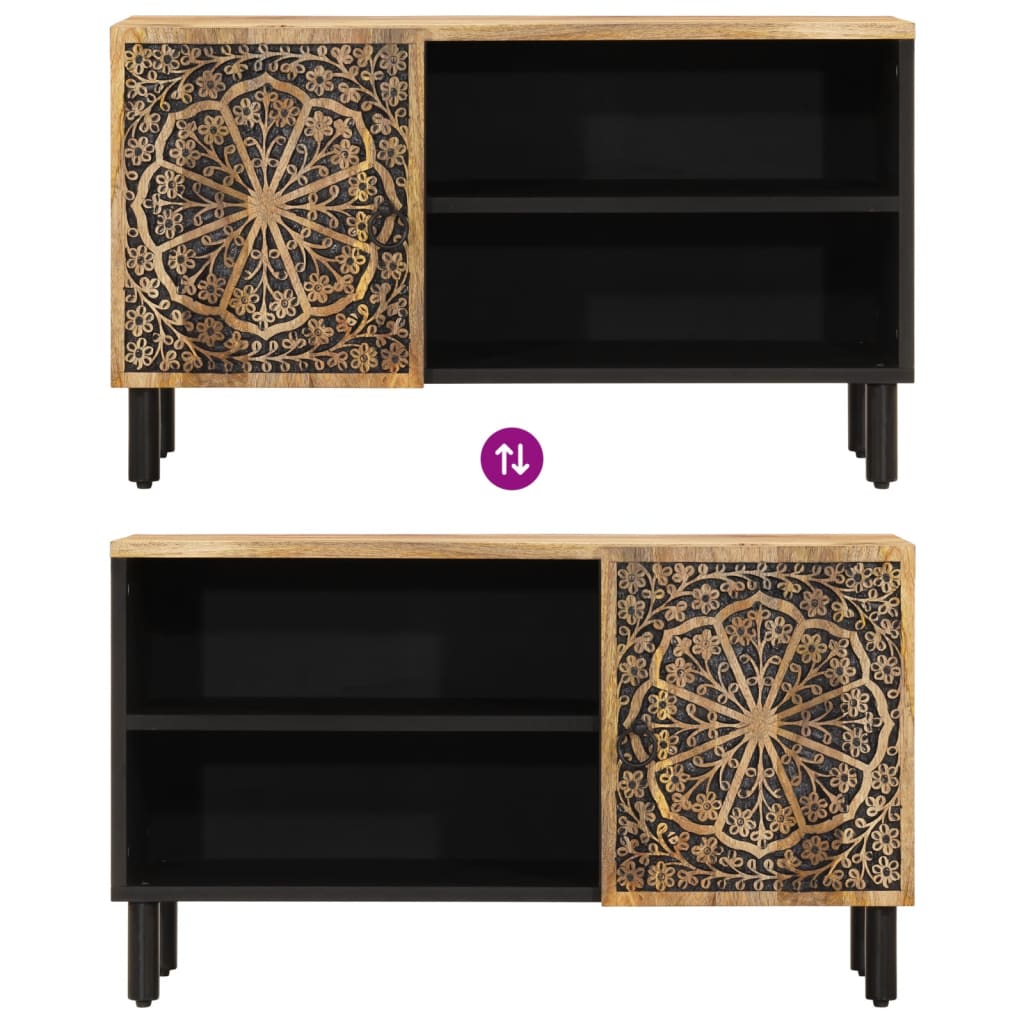 vidaXL TV Cabinet 80x31x46 cm Solid Wood Mango