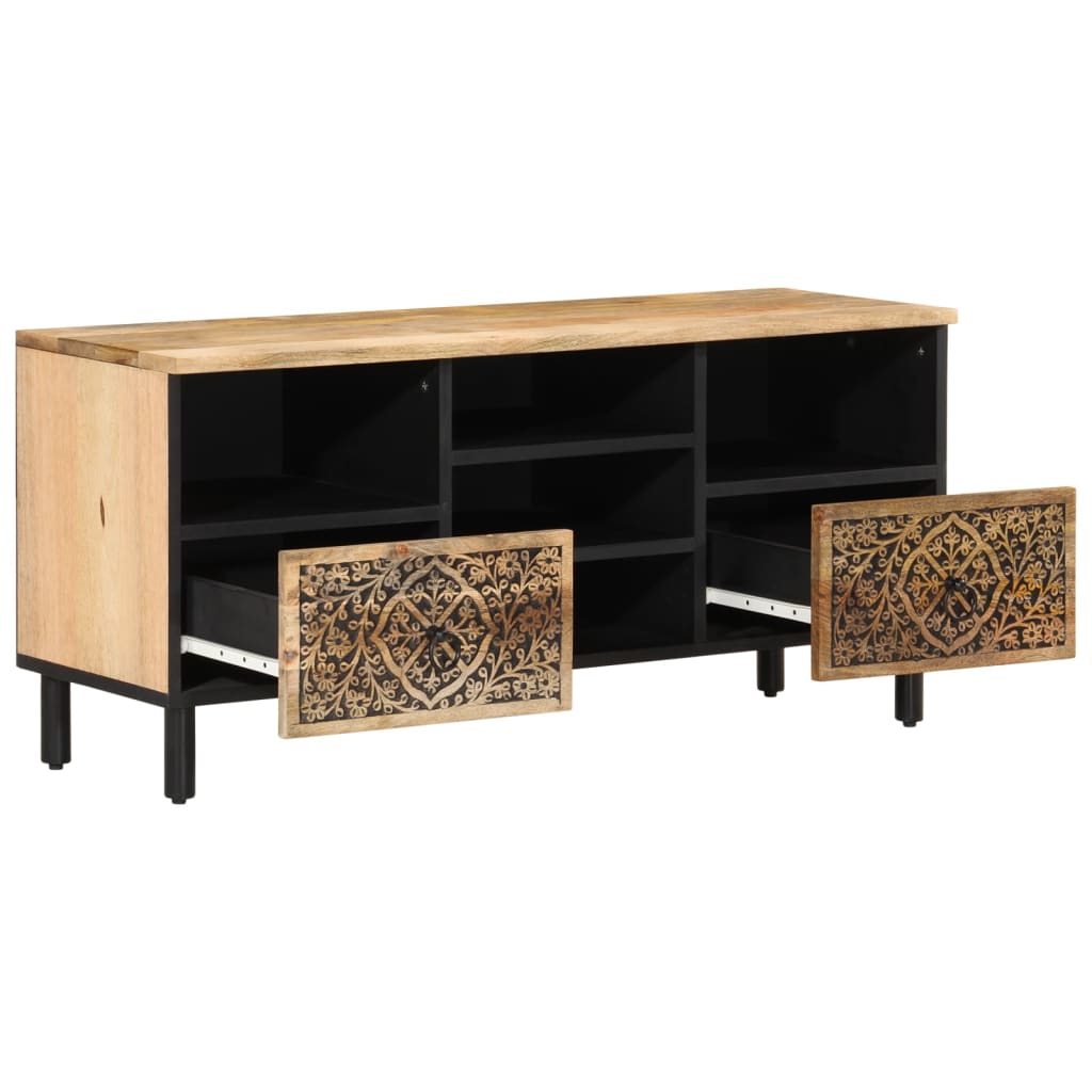 vidaXL TV Cabinet 100x33x46 cm Solid Wood Mango