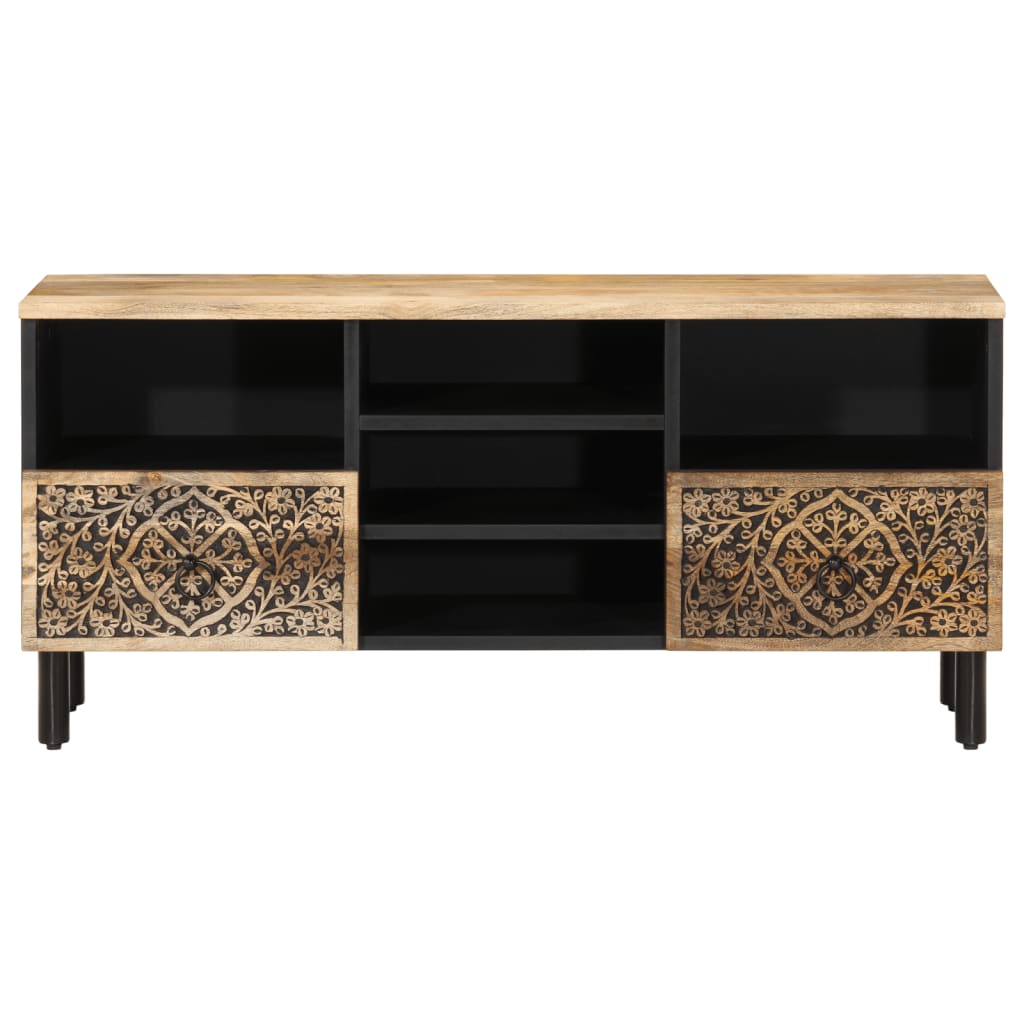 vidaXL TV Cabinet 100x33x46 cm Solid Wood Mango