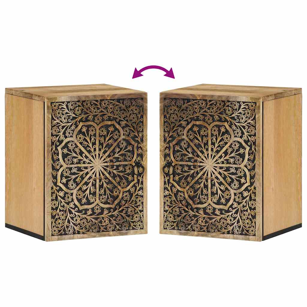 vidaXL Bathroom Wall Cabinet 38x33x48 cm Solid Wood Mango