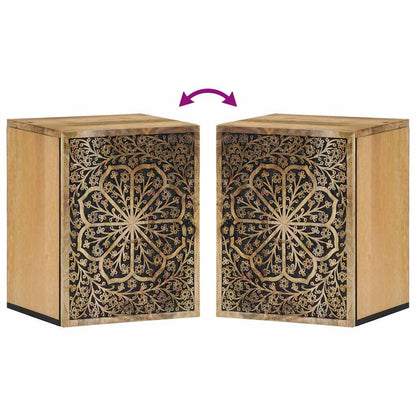 vidaXL Bathroom Wall Cabinet 38x33x48 cm Solid Wood Mango