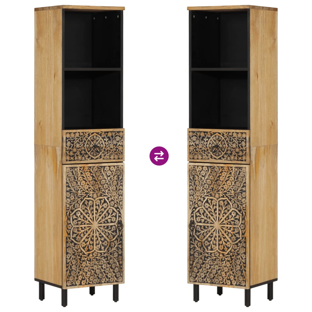 vidaXL Bathroom Cabinet 38x33x160 cm Solid Wood Mango