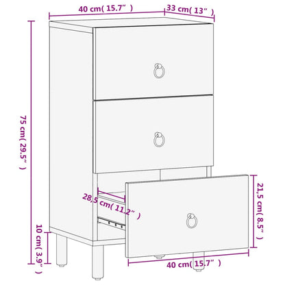 vidaXL Side Cabinet 40x33x75 cm Solid Wood Mango
