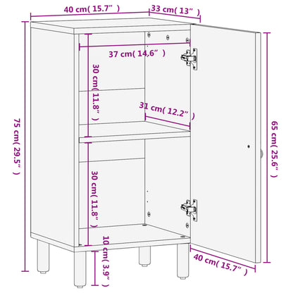 vidaXL Side Cabinet 40x33x75 cm Solid Wood Mango