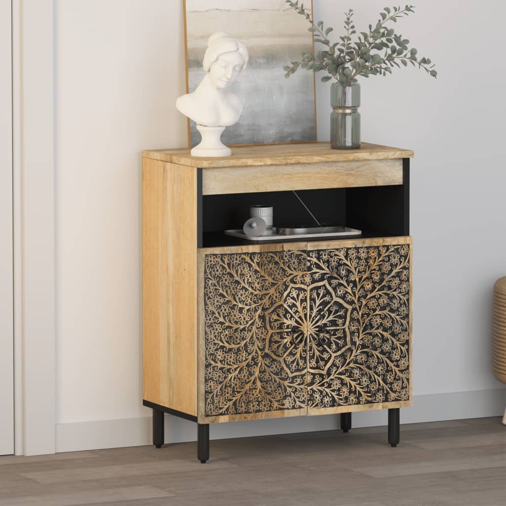 vidaXL Side Cabinet 60x33x75 cm Solid Wood Mango