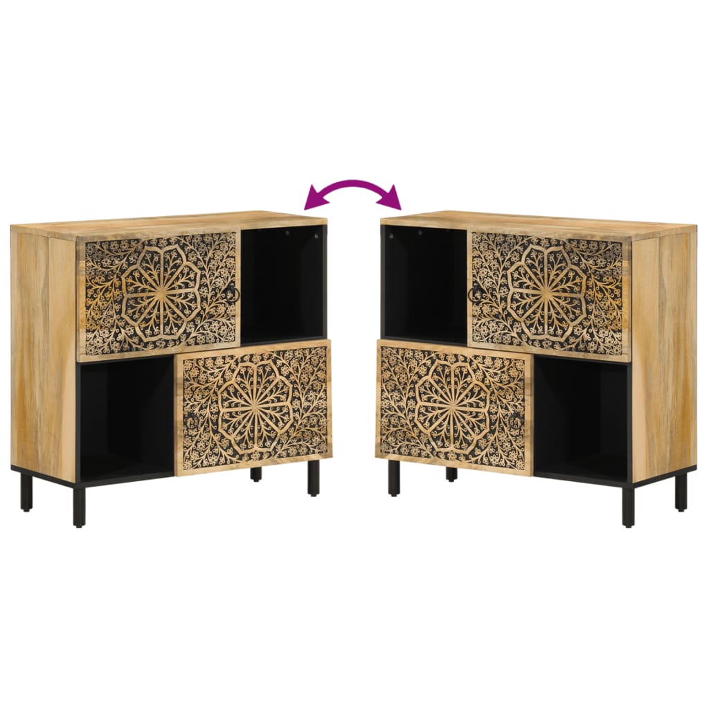 vidaXL Side Cabinet 80x33x75 cm Solid Wood Mango