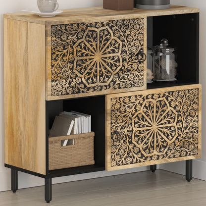 vidaXL Side Cabinet 80x33x75 cm Solid Wood Mango