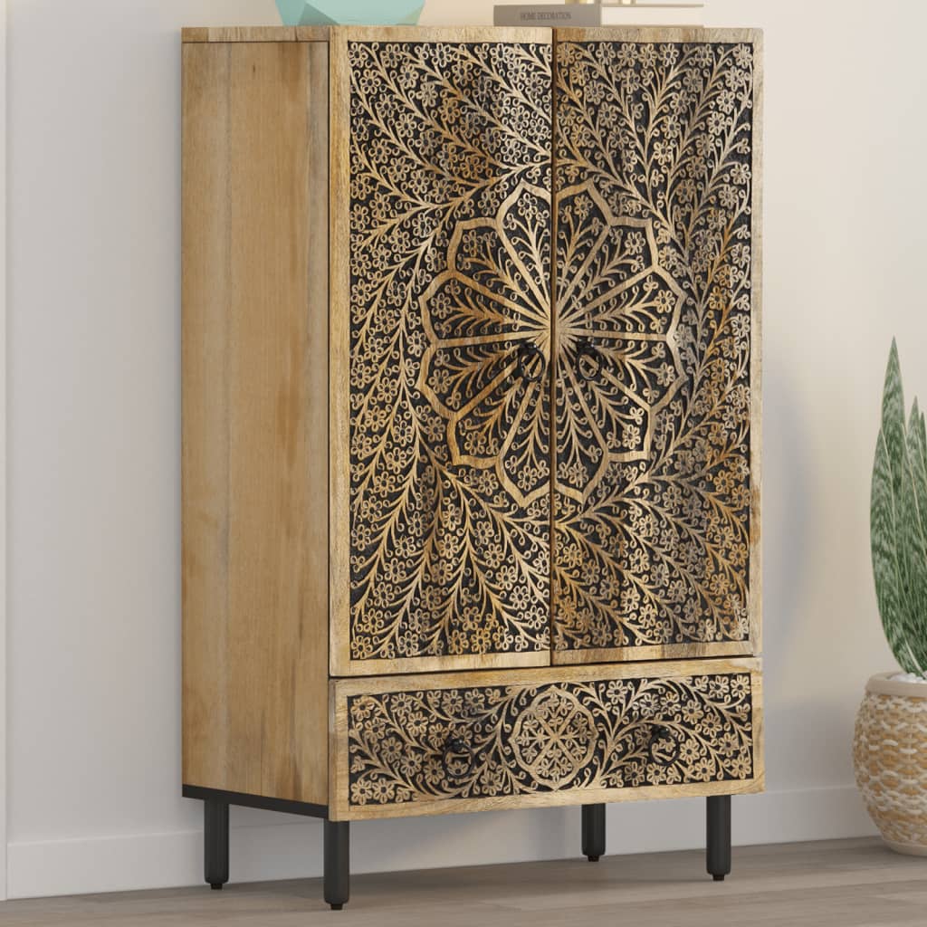 vidaXL Highboard 60x33x100 cm Solid Wood Mango