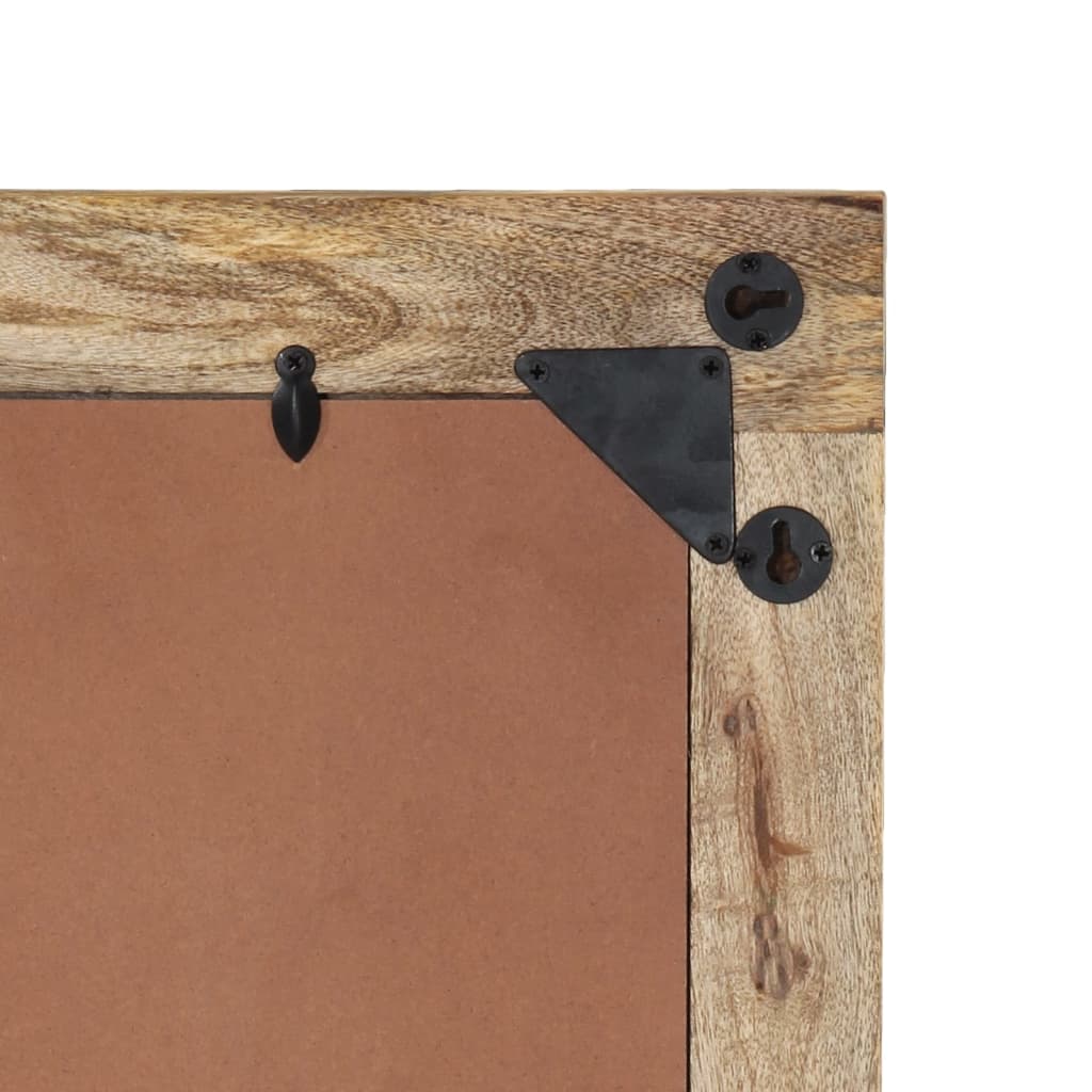 vidaXL Bathroom Mirror 50x70x2.5 cm Solid Wood Mango and Glass