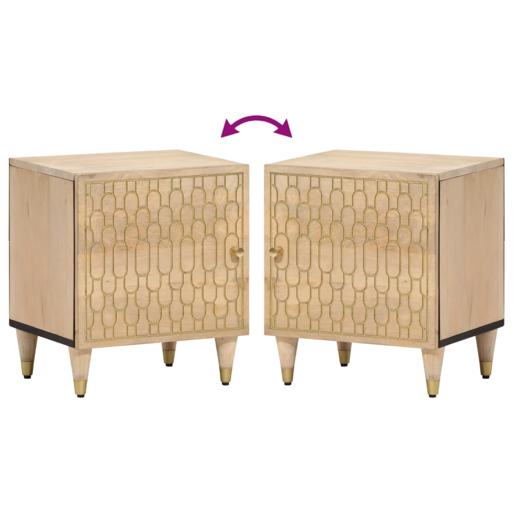 vidaXL Bedside Cabinets 2 pcs 40x33x46 cm Solid Wood Mango