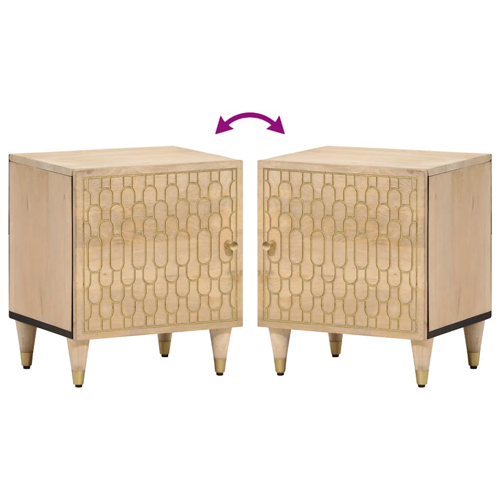 vidaXL Bedside Cabinets 2 pcs 40x33x46 cm Solid Wood Mango