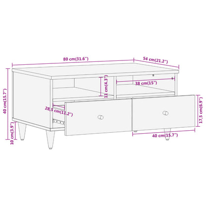 vidaXL Coffee Table 80x54x40 cm Solid Wood Mango