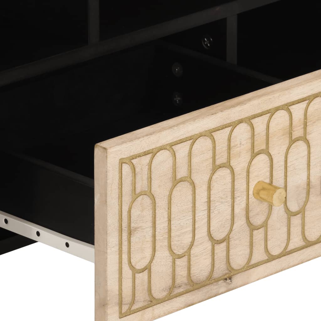 vidaXL TV Cabinet 100x33x46 cm Solid Wood Mango