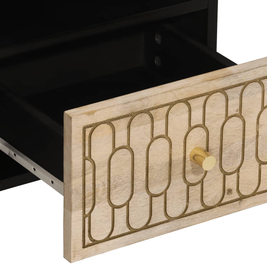 vidaXL TV Cabinet 100x33x46 cm Solid Wood Mango