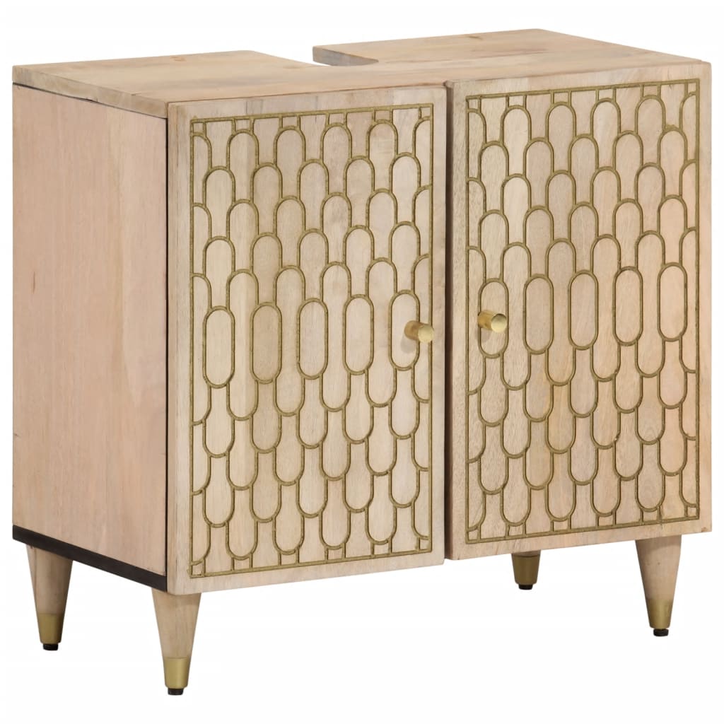 vidaXL Bathroom Sink Cabinet 62x33x58 cm Solid Wood Mango
