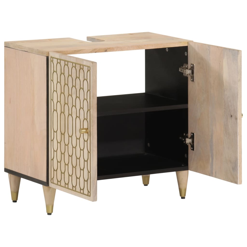 vidaXL Bathroom Sink Cabinet 62x33x58 cm Solid Wood Mango