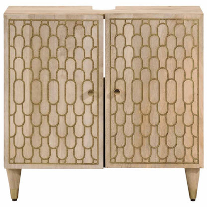 vidaXL Bathroom Sink Cabinet 62x33x58 cm Solid Wood Mango