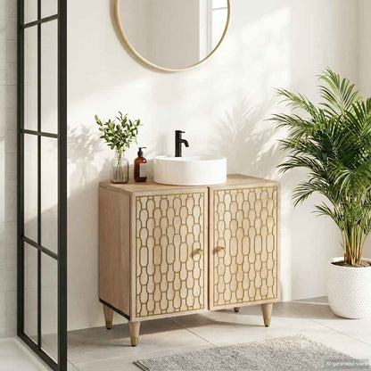 vidaXL Bathroom Sink Cabinet 62x33x58 cm Solid Wood Mango