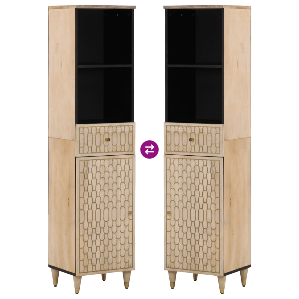 vidaXL Bathroom Cabinet 38x33x160 cm Solid Wood Mango