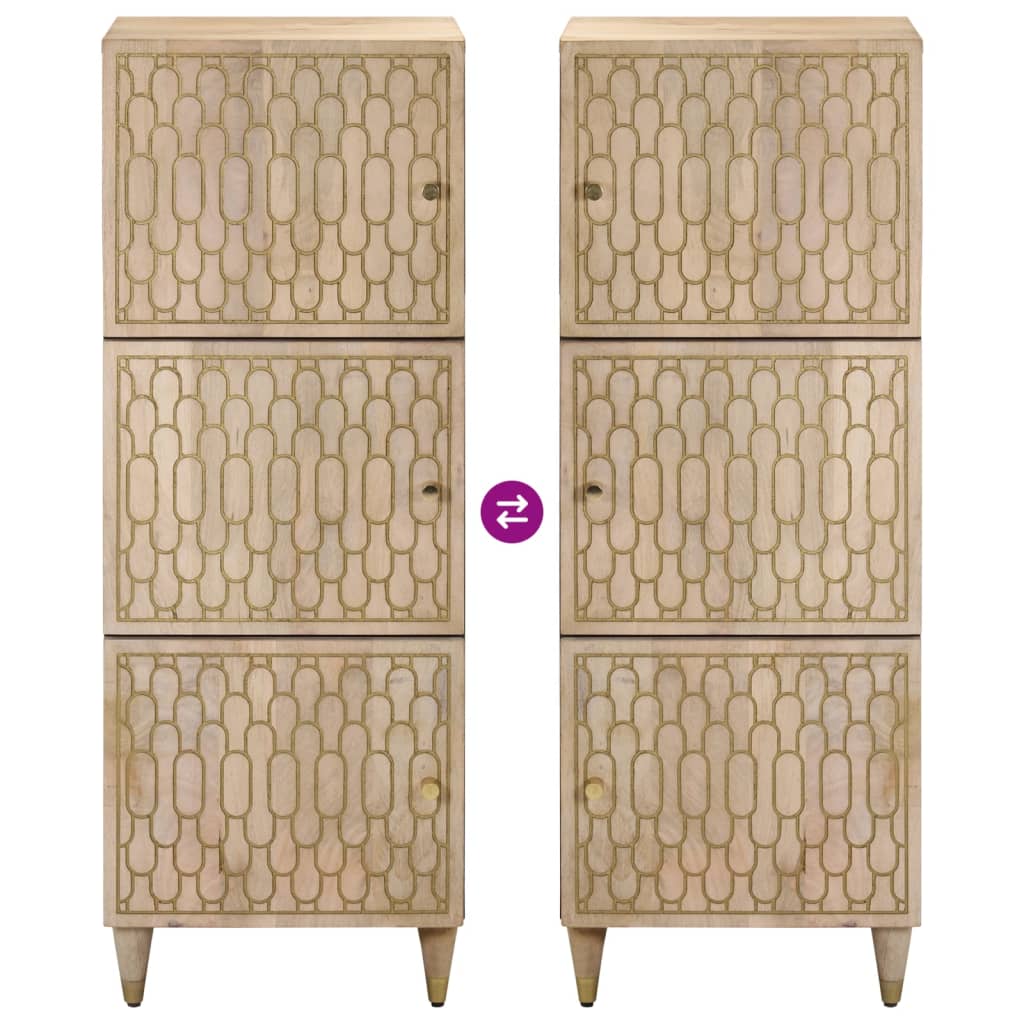 vidaXL Highboard 40x33x110 cm Solid Wood Mango