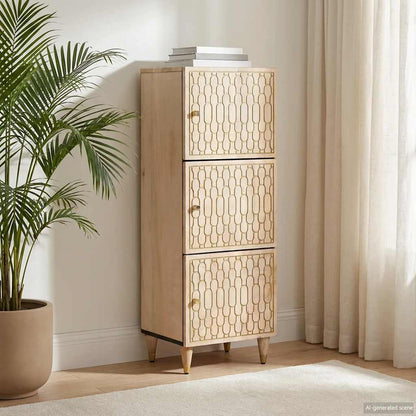 vidaXL Highboard 40x33x110 cm Solid Wood Mango