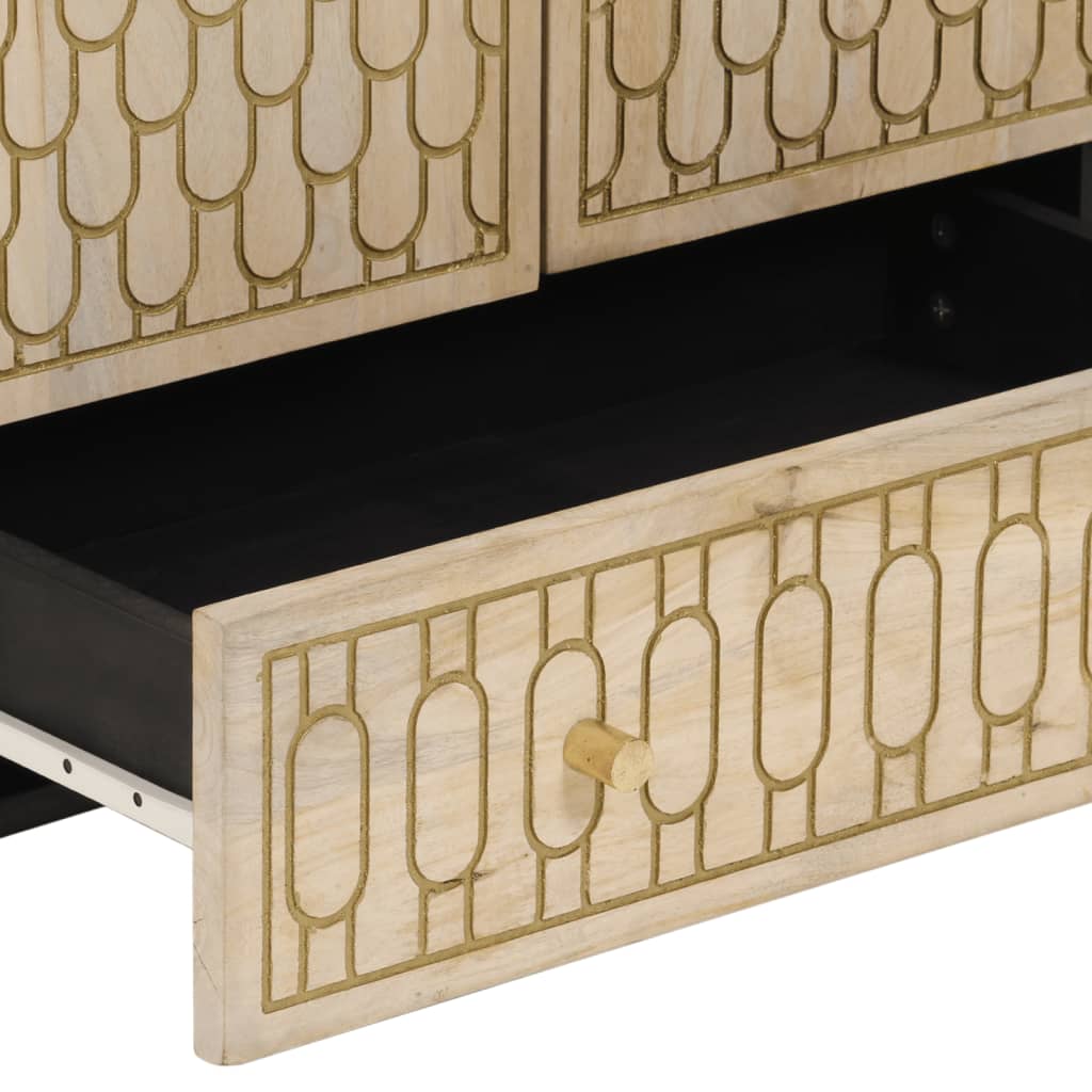 vidaXL Highboard 60x33x100 cm Solid Wood Mango