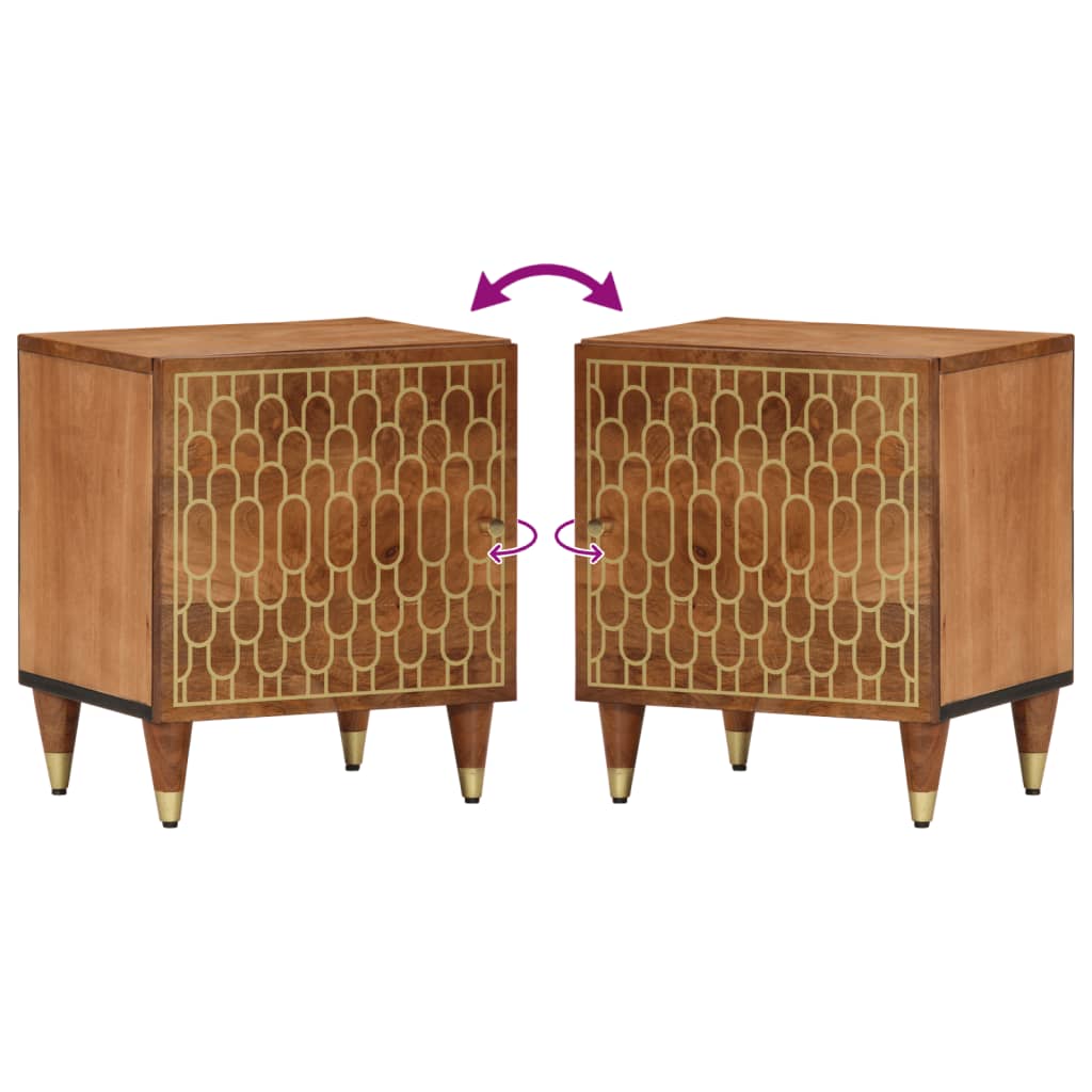 vidaXL Bedside Cabinet 40x33x46 cm Solid Wood Mango