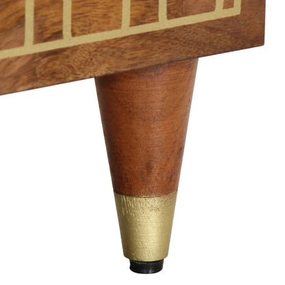 vidaXL Bedside Cabinet 40x33x46 cm Solid Wood Mango