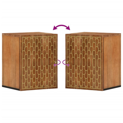 vidaXL Bathroom Wall Cabinet 38x33x48 cm Solid Wood Mango