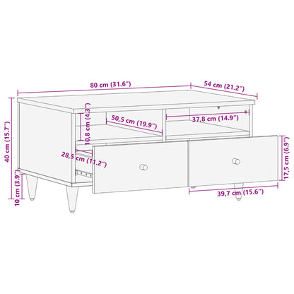 vidaXL Coffee Table 80x54x40 cm Solid Wood Mango
