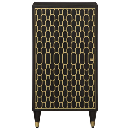 vidaXL Side Cabinet | Black | Solid mango wood, engineered wood