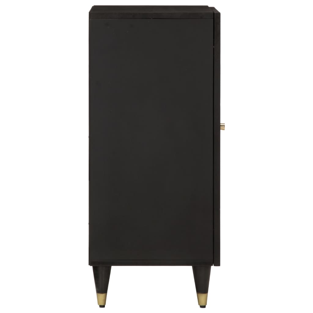 vidaXL Side Cabinet | Black | Solid mango wood, engineered wood