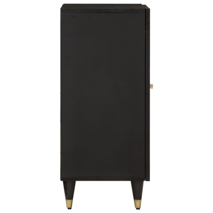 vidaXL Side Cabinet | Black | Solid mango wood, engineered wood