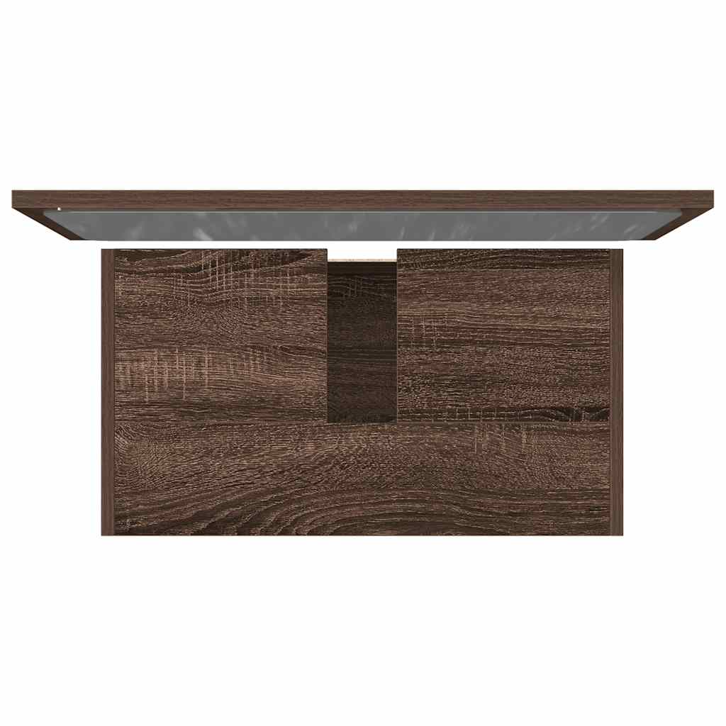 vidaXL 2 Piece Bathroom Furniture Set Brown Oak Engineered Wood