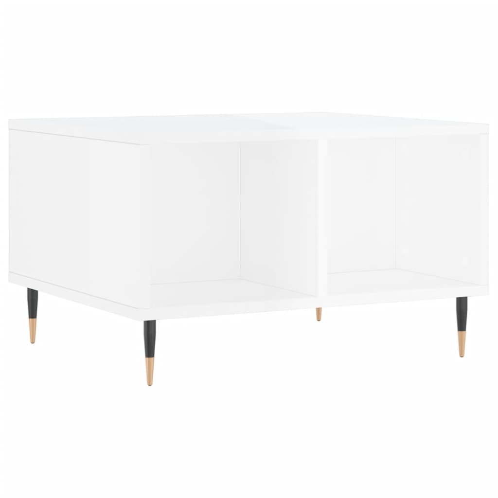 vidaXL Coffee Table High Gloss White 60x50x36,5 cm Engineered Wood