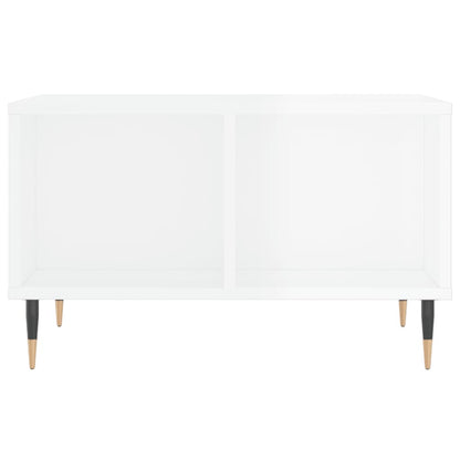 vidaXL Coffee Table High Gloss White 60x50x36,5 cm Engineered Wood