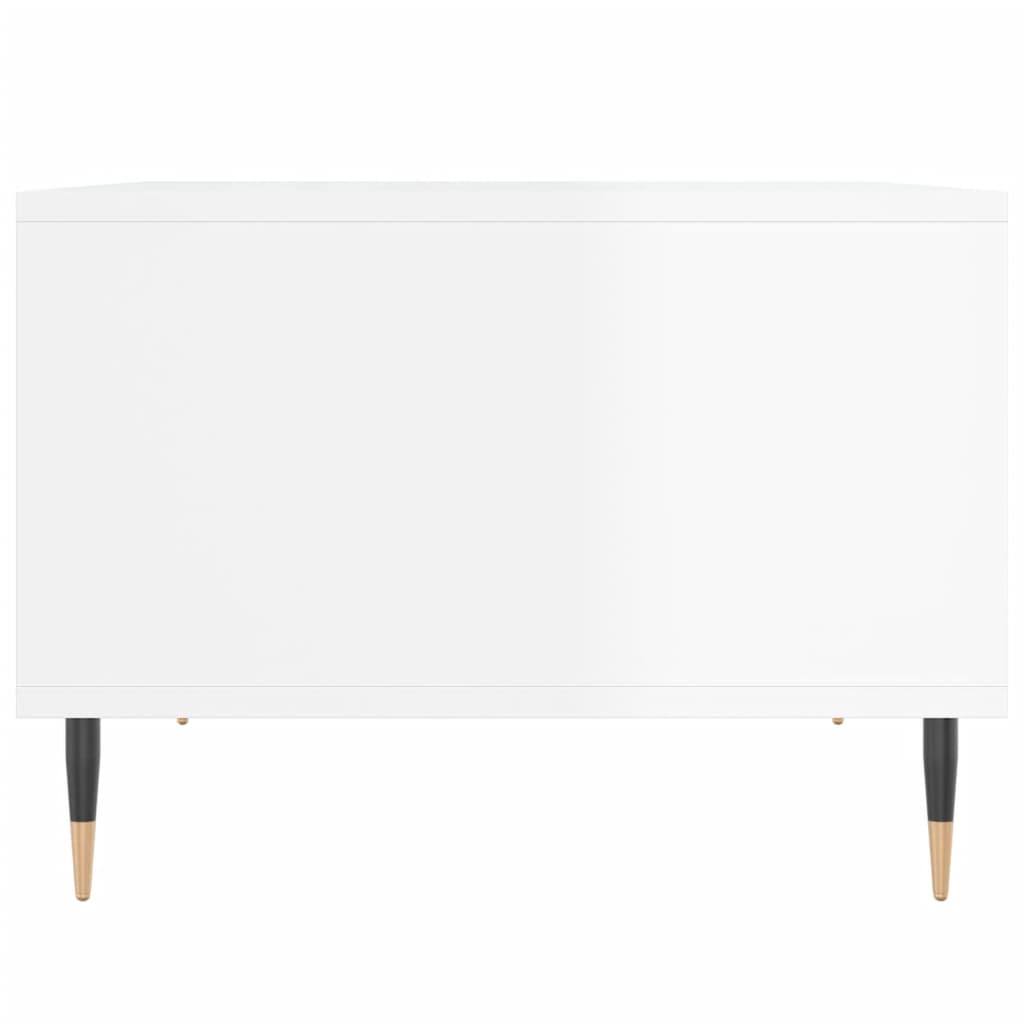 vidaXL Coffee Table High Gloss White 60x50x36,5 cm Engineered Wood