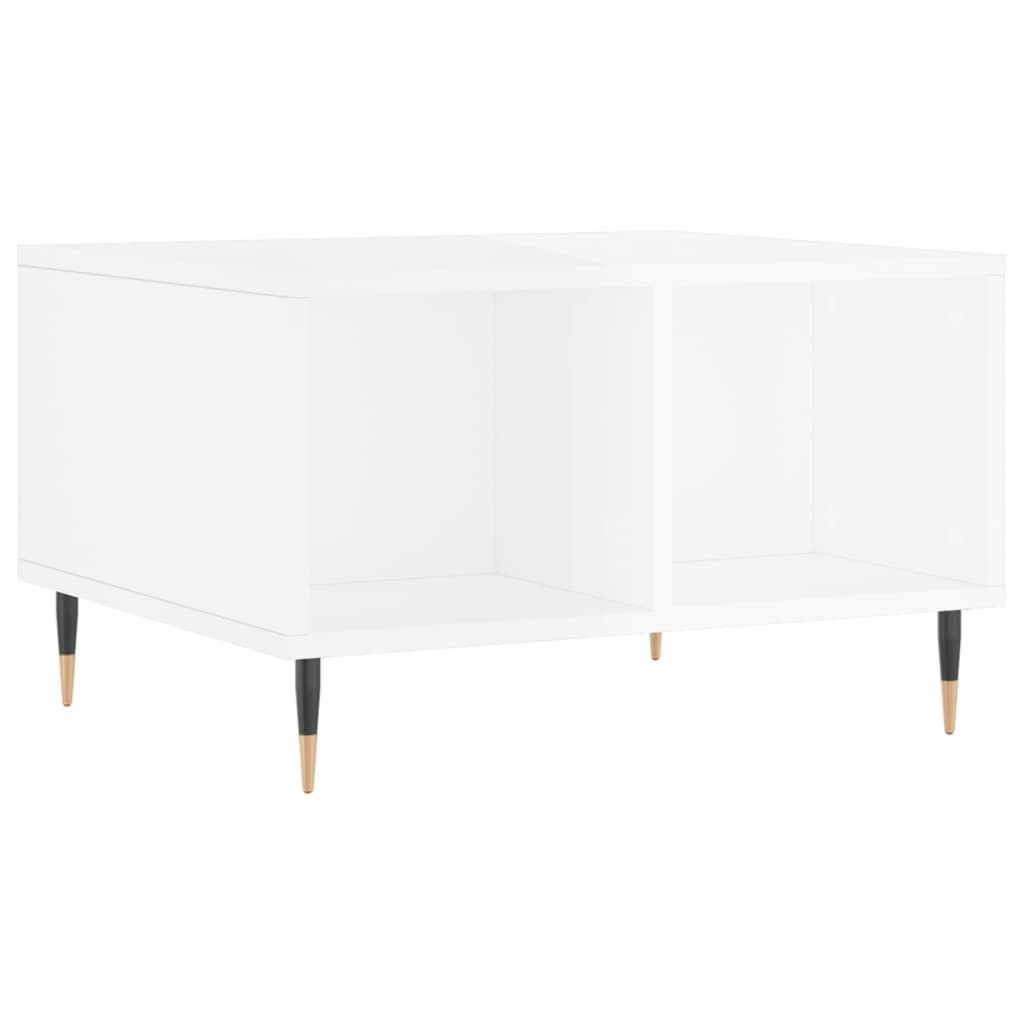 vidaXL Coffee Table High Gloss White 60x50x36,5 cm Engineered Wood
