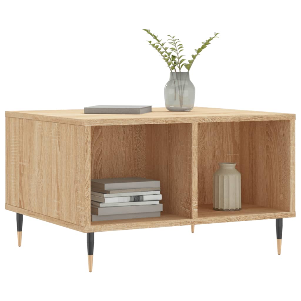 vidaXL Coffee Table | Sonoma oak | Engineered wood, metal | Medium