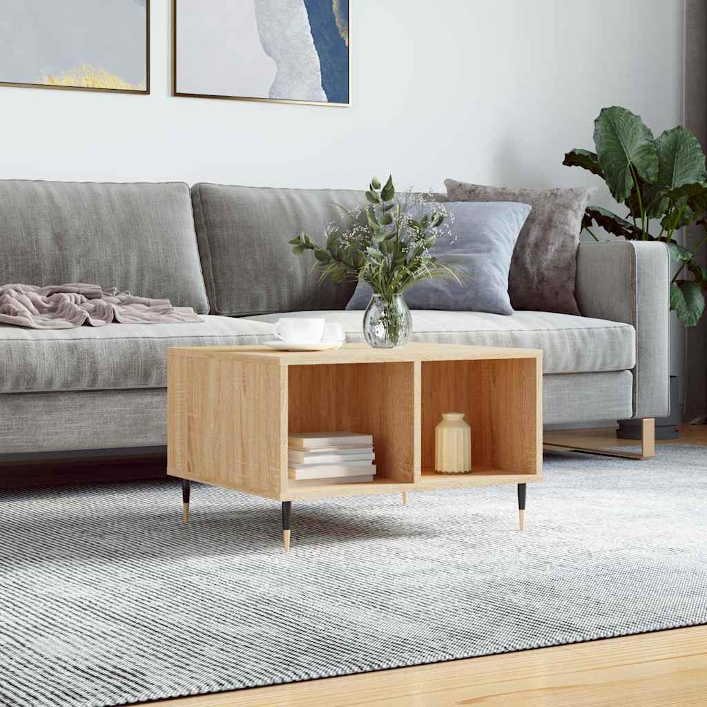 vidaXL Coffee Table Sonoma Oak 60x50x36,5 cm Engineered Wood