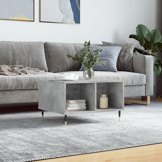 vidaXL Coffee Table Concrete Grey 60x50x36,5 cm Engineered Wood