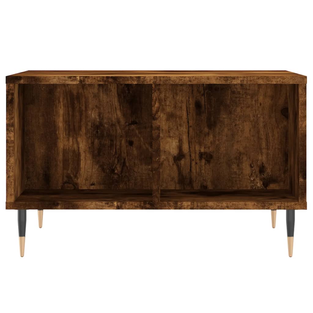vidaXL Coffee Table Smoked Oak 60x50x36,5 cm Engineered Wood