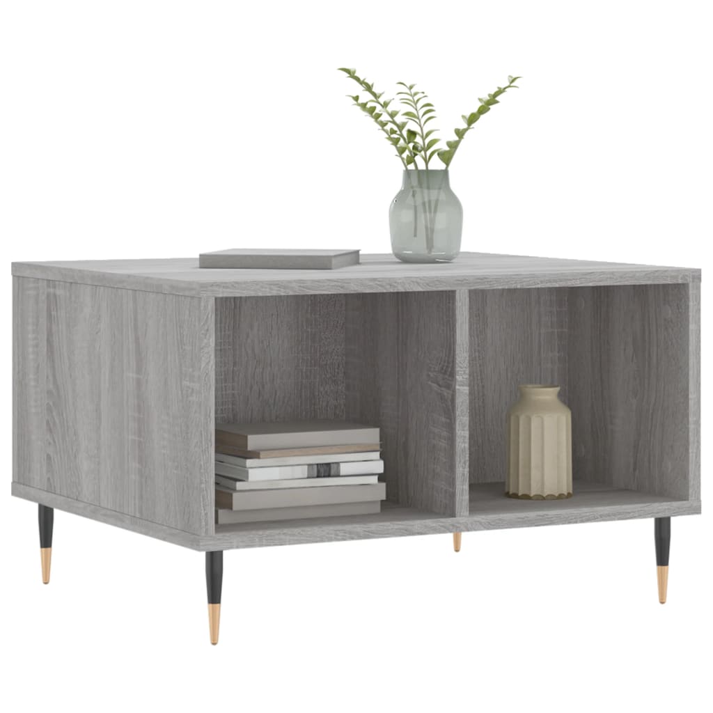 vidaXL Coffee Table Grey Sonoma 60x50x36,5 cm Engineered Wood