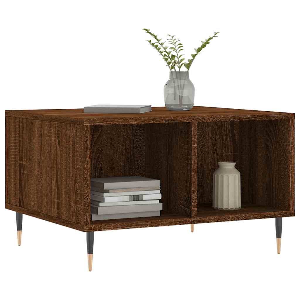 vidaXL Coffee Table Brown Oak 60x50x36,5 cm Engineered Wood