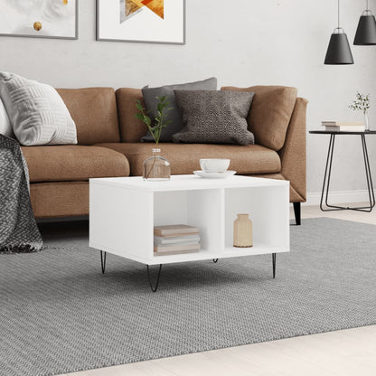 vidaXL Coffee Table White 60x50x36,5 cm Engineered Wood