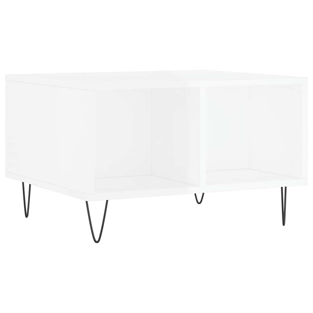vidaXL Coffee Table High Gloss White 60x50x36,5 cm Engineered Wood