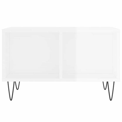 vidaXL Coffee Table High Gloss White 60x50x36,5 cm Engineered Wood