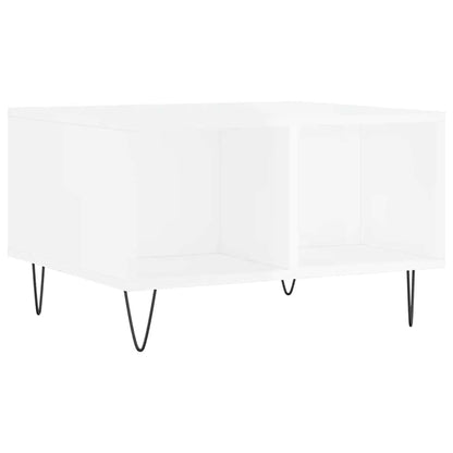 vidaXL Coffee Table High Gloss White 60x50x36,5 cm Engineered Wood