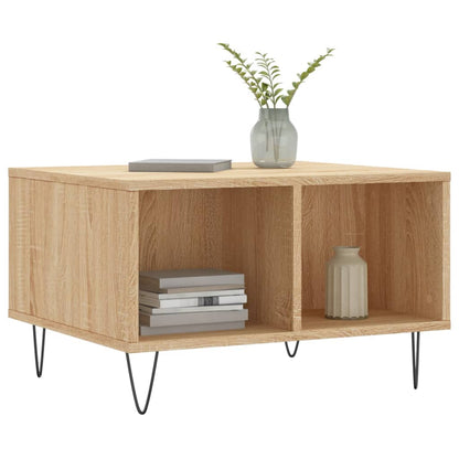 vidaXL Coffee Table Sonoma Oak 60x50x36,5 cm Engineered Wood