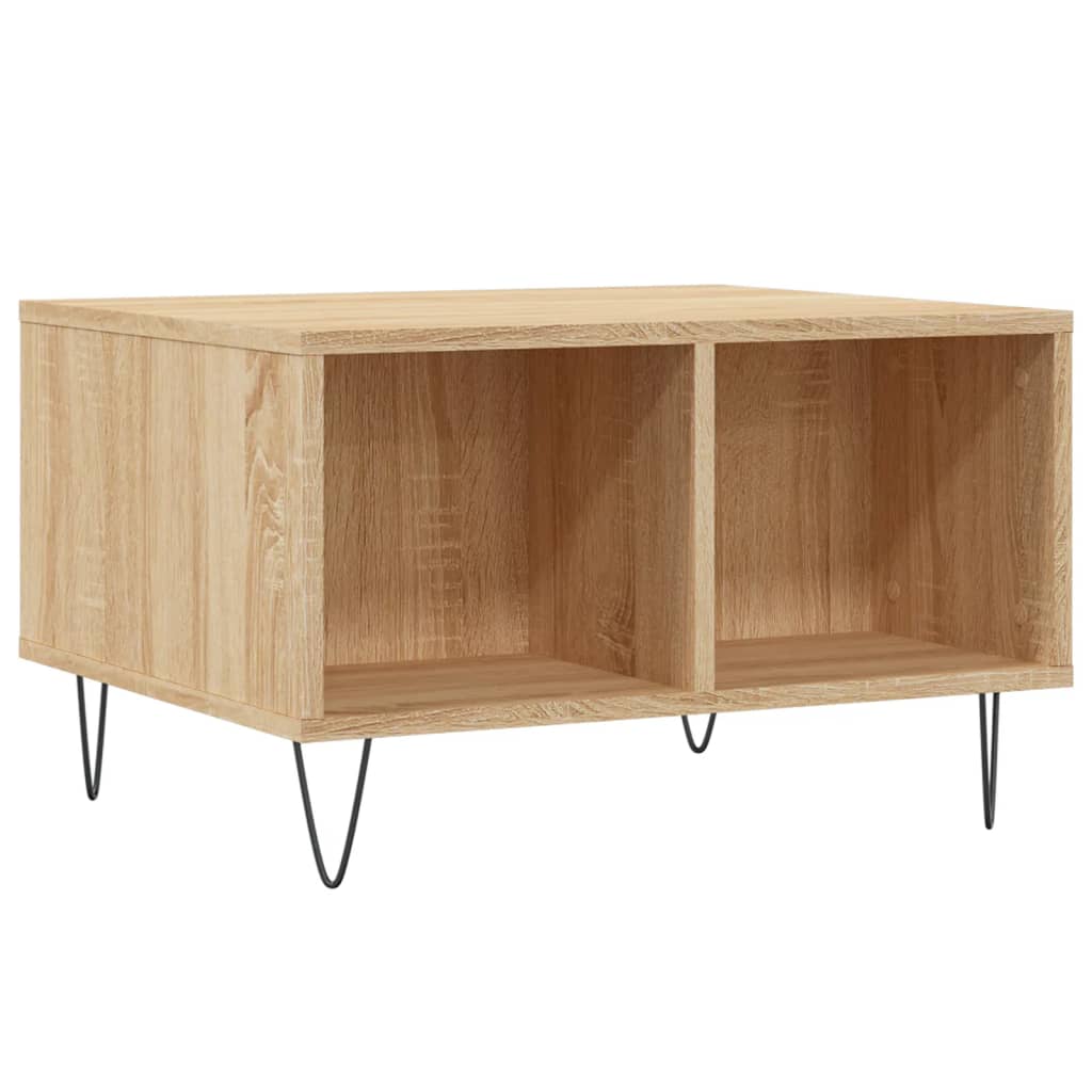 vidaXL Coffee Table Sonoma Oak 60x50x36,5 cm Engineered Wood